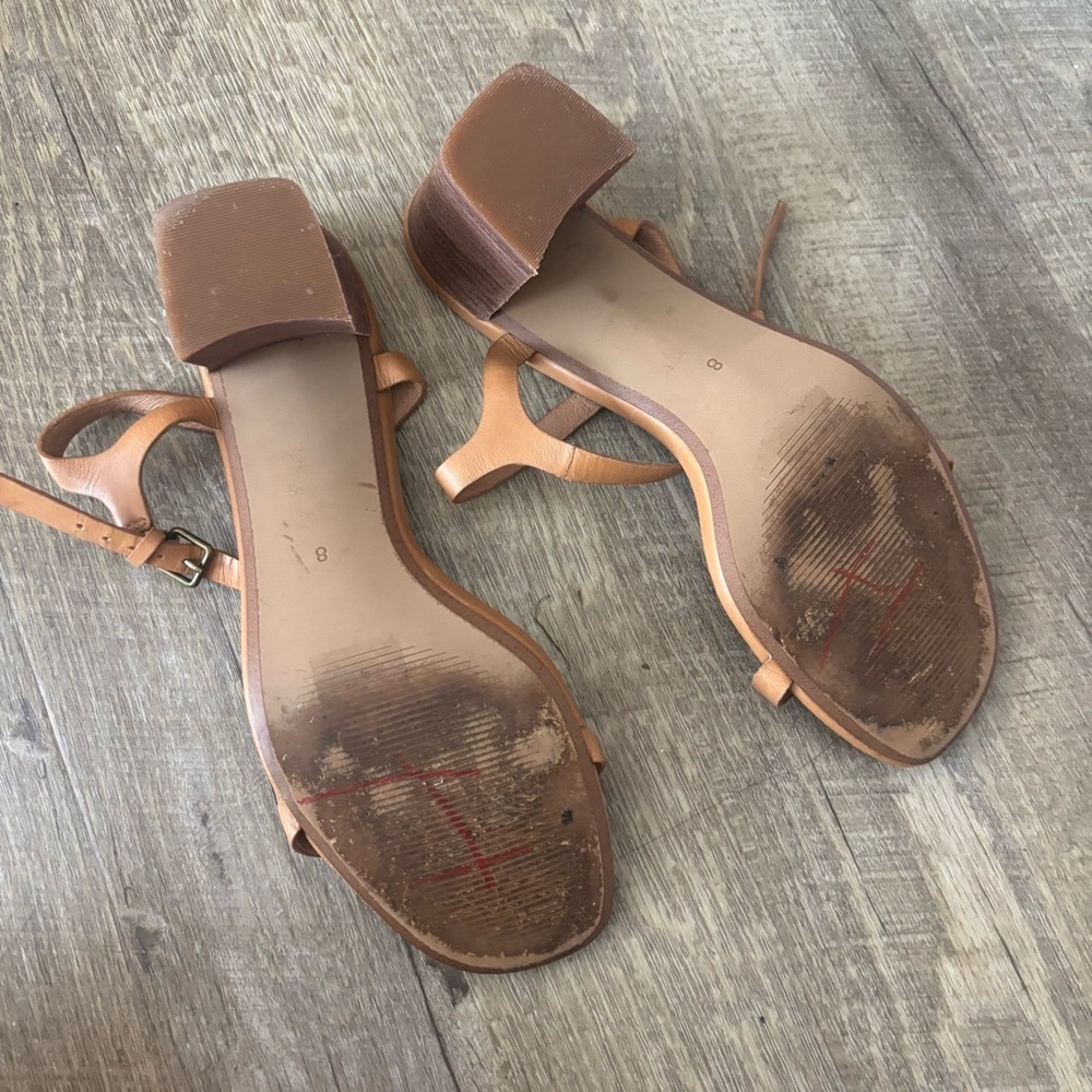 Madewell tan block heels - Picture 7 of 8